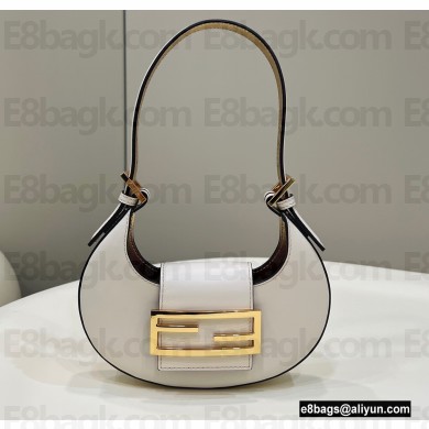 Fendi leather Cookie Mini Hobo Bag White 2022