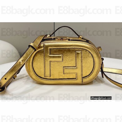 Fendi O’Lock Leather Mini Camera Case Bag Gold 2022