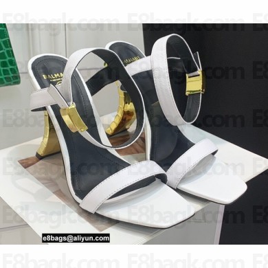 Balmain Heel 10.5cm Leather Ultima Sandals White 2022