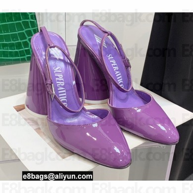 The Attico Heel 9.5cm Luz Slingbacks Patent Violet 2022