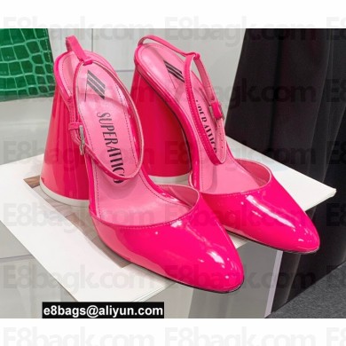 The Attico Heel 9.5cm Luz Slingbacks Patent Fuchsia 2022