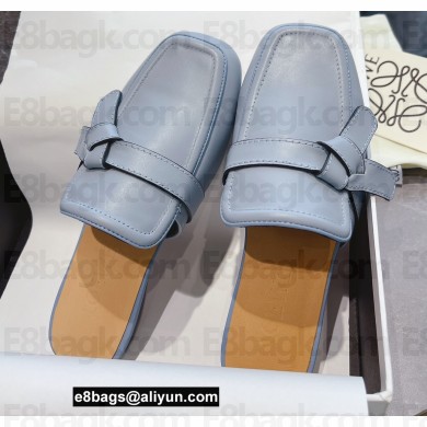 Loewe Gate flat mules in calfskin Gray Blue 2022