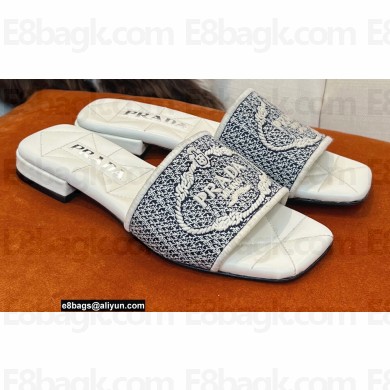 Prada Embroidered fabric slides 02 2022