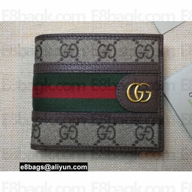 Gucci Ophidia GG wallet 597606 Brown 2022