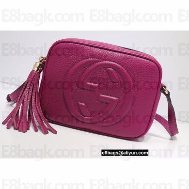 Gucci Soho Small Leather Disco Bag 308364 Fuchsia