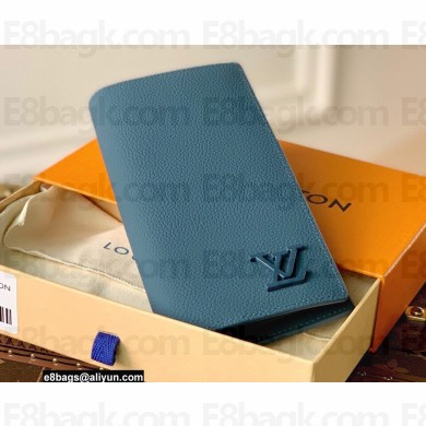 Louis Vuitton Aerogram leather Brazza Wallet Blue