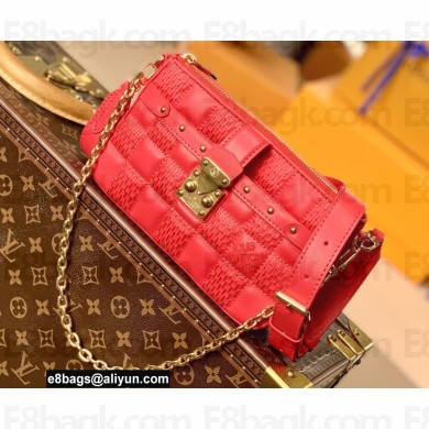 Louis Vuitton Damier Quilt lamb leather Pochette Troca Bag M59049 Pink