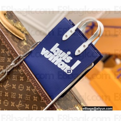 Louis Vuitton leather Sac Plat XS Bag Everyday LV M80841 Blue