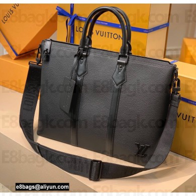 Louis Vuitton Aerogram leather Lock It Tote Bag M59158 Black