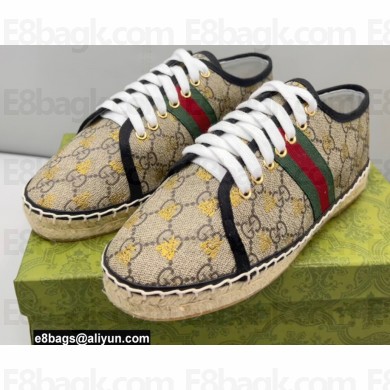 Gucci maxi GG Canvas Espadrilles Bee Beige with Web 2022