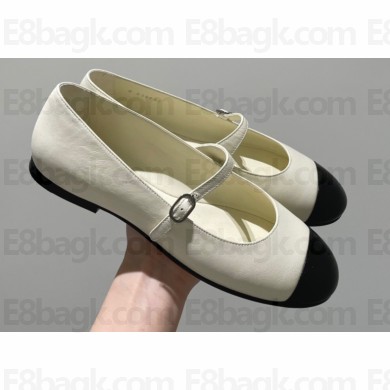 Chanel Ballerinas G38897 Lambskin Ivory/Black 2022