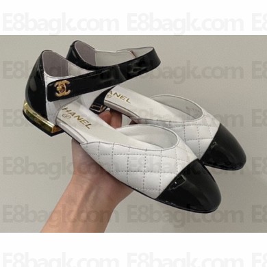 Chanel Patent Quilting Open Shoes White 2022