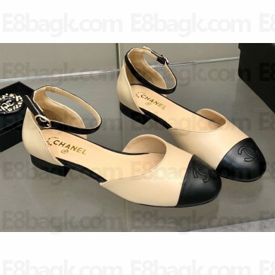 Chanel Lambskin Open Shoes G38959 Beige 2022