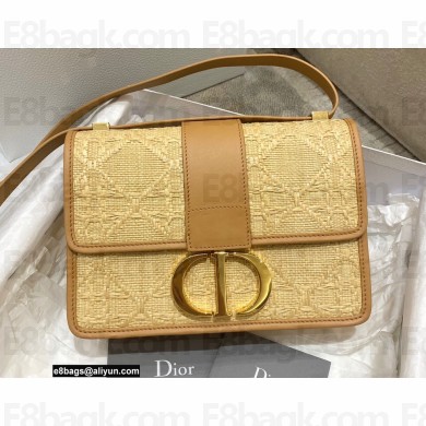 Dior 30 Montaigne Bag in Natural Cannage Raffia 2022
