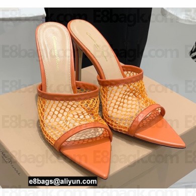 Gianvito Rossi Heel 10.5cm Alisa Mules Orange 2022
