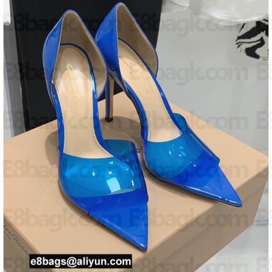Gianvito Rossi Heel 10.5cm TPU BREE Plexi Sandals PVC Blue 2022