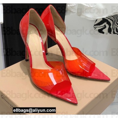 Gianvito Rossi Heel 10.5cm TPU BREE Plexi Sandals PVC Red 2022