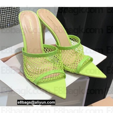 Gianvito Rossi Heel 10.5cm Alisa Mules Light Green 2022
