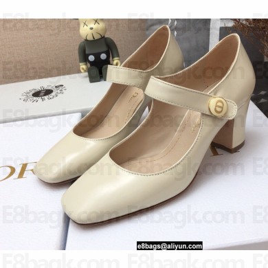 Dior Heel 7cm Calfskin D-Doll Pumps Creamy 2022