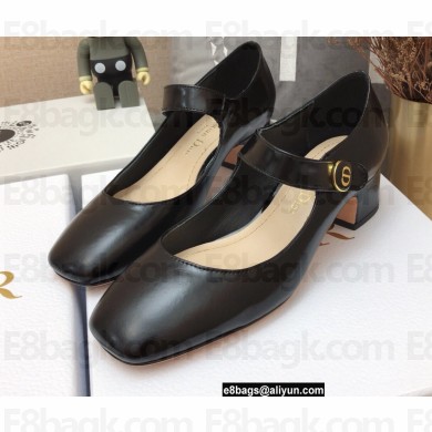 Dior Heel 4cm Calfskin D-Doll Pumps Black 2022