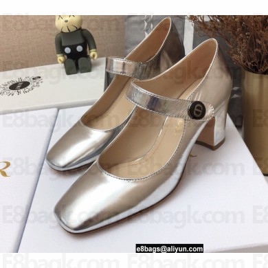 Dior Heel 7cm Calfskin D-Doll Pumps Silver 2022