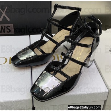 Dior Heel 6.5cm Patent Calfskin La Parisienne Ballerina Flats Black 2022