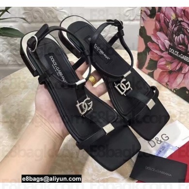 Dolce & Gabbana Nappa leather DG sandals Black 2022