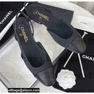 Chanel Heel 1.5cm Pattern Slingbacks G31319 Black 2022