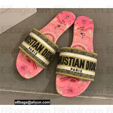 Dior Embroidered Cotton Dway Slides 01 2022