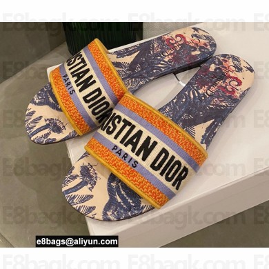 Dior Embroidered Cotton Dway Slides 11 2022