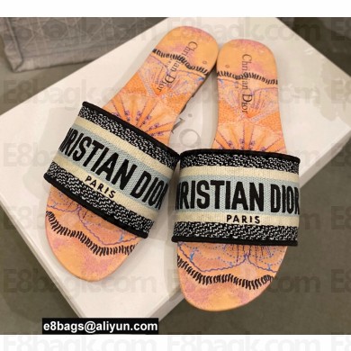 Dior Embroidered Cotton Dway Slides 02 2022