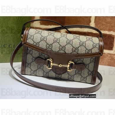 Gucci Horsebit 1955 Mini Bag 699296 GG Canvas Brown