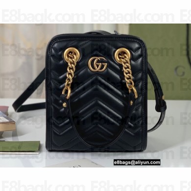 Gucci GG Marmont matelassé Mini Bag 696123 leather Black