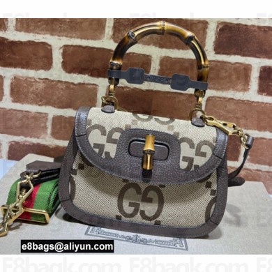 Gucci Bamboo 1947 Jumbo GG Small Top Handle Bag 675797