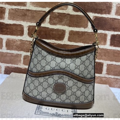 Gucci Large shoulder bag with Interlocking G 696011 GG Canvas Brown