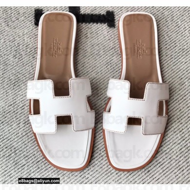 Hermes Oran Flat Sandals in Swift Box Calfskin 31