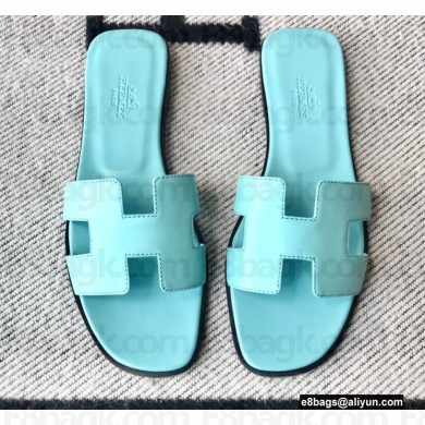 Hermes Oran Flat Sandals in Swift Box Calfskin 45