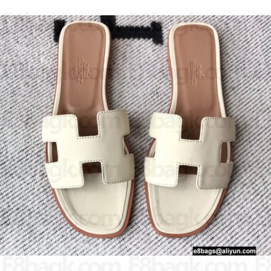 Hermes Oran Flat Sandals in Swift Box Calfskin 51