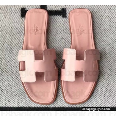 Hermes Oran Flat Sandals in Swift Box Calfskin 70