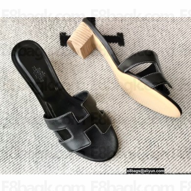 Hermes Heel 5cm Oasis Sandals in Swift Box Calfskin 38