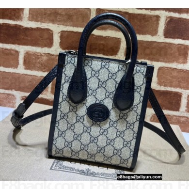 Gucci Mini tote bag with Interlocking G 671623 GG Canvas Blue