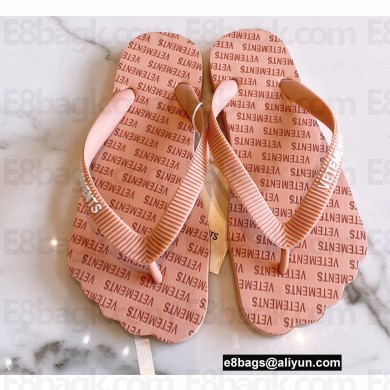 Vetements Toes Flip Flops Rubber Thong Slide Sandals Nude Pink 2022