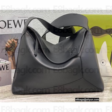Loewe Large Puzzle Hobo bag in nappa calfskin Black 2022
