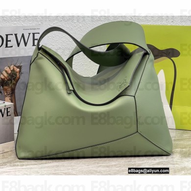 Loewe Large Puzzle Hobo bag in nappa calfskin Green 2022