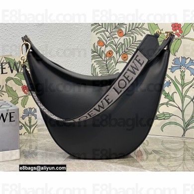 Loewe Luna bag in satin calfskin and jacquard Black 2022