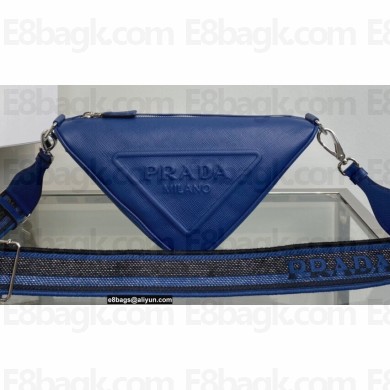 Prada Triangle Saffiano leather Bag 2VH155 Blue 2022