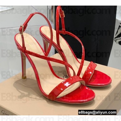 Gianvito Rossi Heel 10.5cm Manhattan Patent Leather Sandals Red 2022