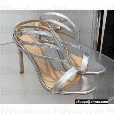 Gianvito Rossi Heel 10.5cm T-strap Sandals Metallic Silver 2022
