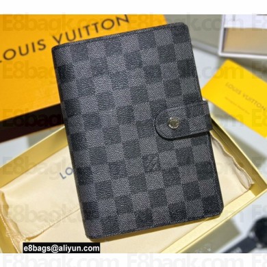 Louis Vuitton Medium Ring Agenda Cover Damier Graphite Canvas R20242