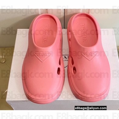Prada Foam Rubber Mules Pink 2022